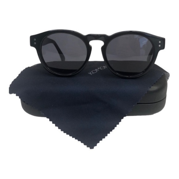Komono Sunglasses NEW Round Glossy Black Clement